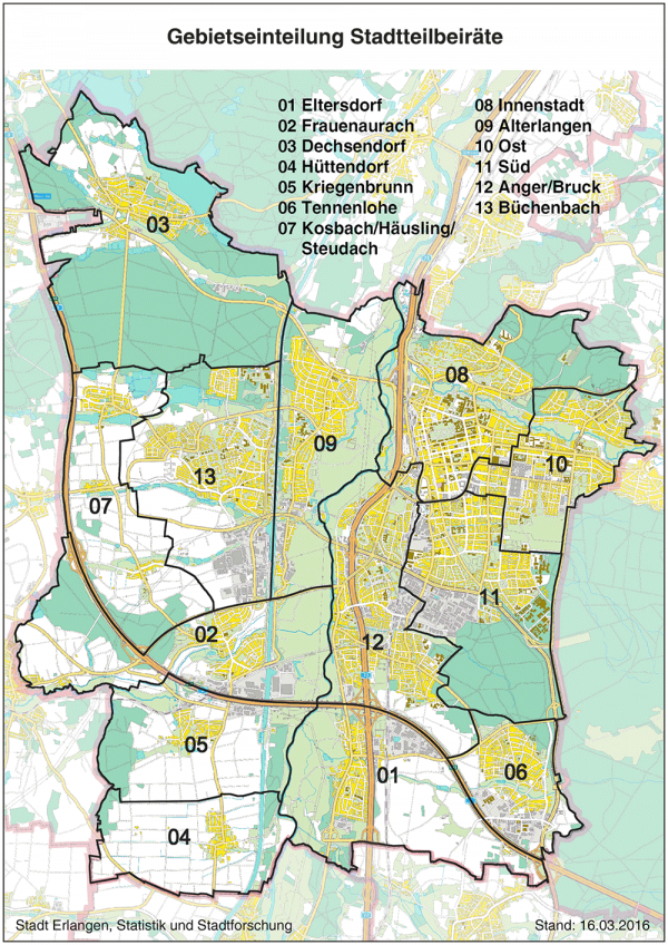 Gebietseinteilung Stadtteilbeiraete
