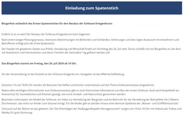 Spatenstich mit Buergerfest